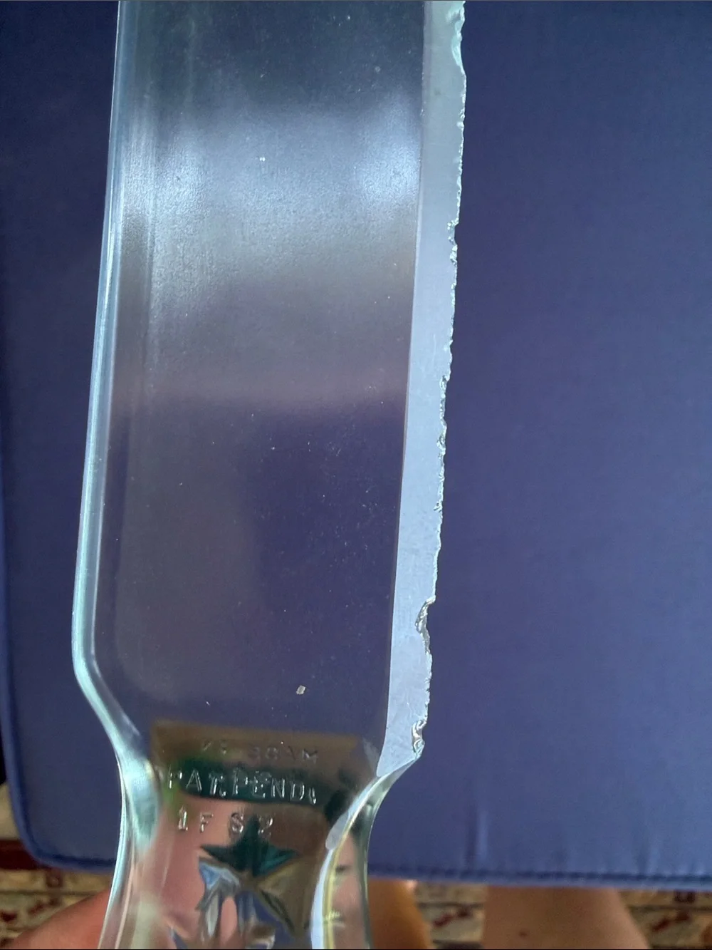VTG Depression Era Pressed Glass Tomato Knife